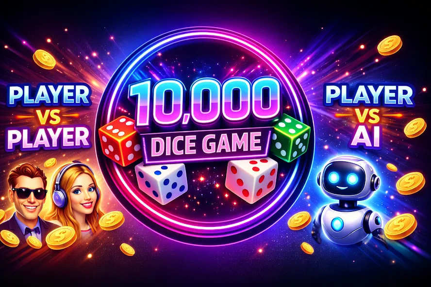 Offline 10000 Dice Neon Farkle screenshot 8
