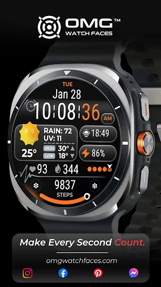 OMG 160 Weather Watch Face screenshot 4