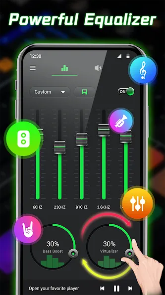 イコライザー - ベースブースター&ボリューム screenshot 2