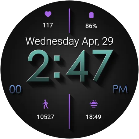 Material Shadow WatchFace 2026 screenshot 11