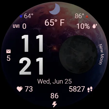 Moon & Weather watchface screenshot 11