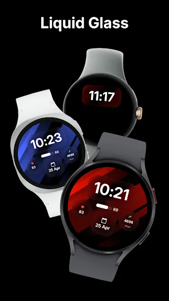 Liquid Glass Watch Face screenshot 1