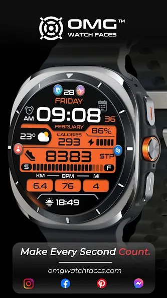 OMG 193 Digital Watch Face screenshot 2