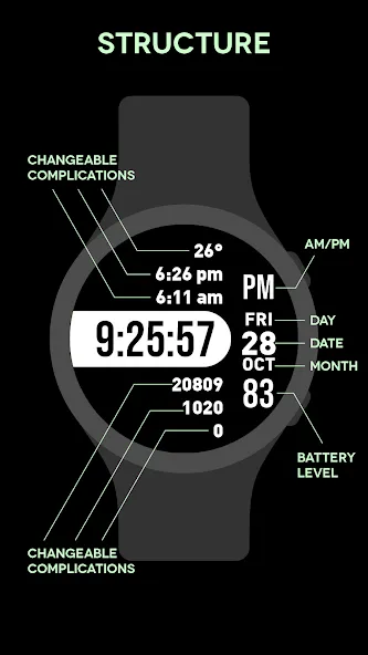 Focused Watch Face screenshot 1