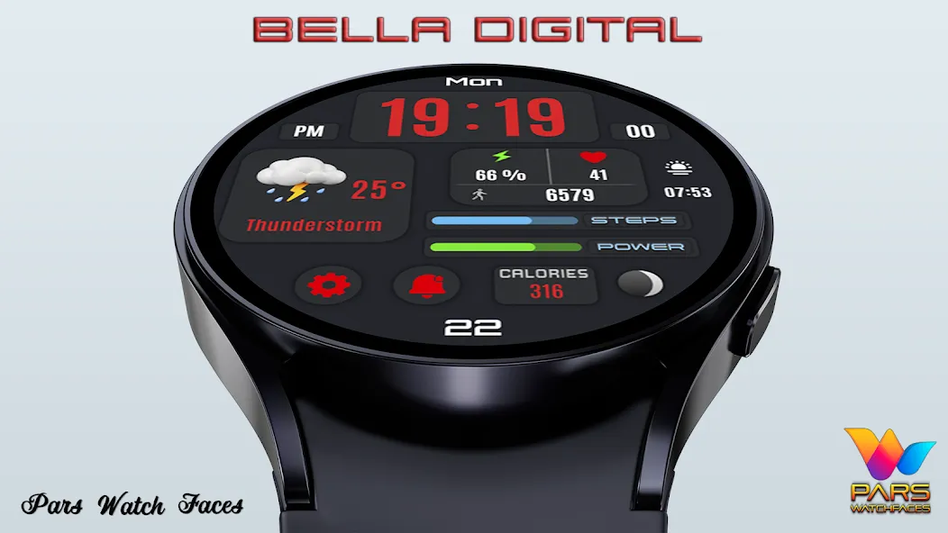 Bella Digital Watch Face screenshot 4