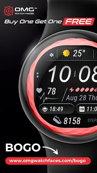 Colorful Watch Face - OMG 22 screenshot 4