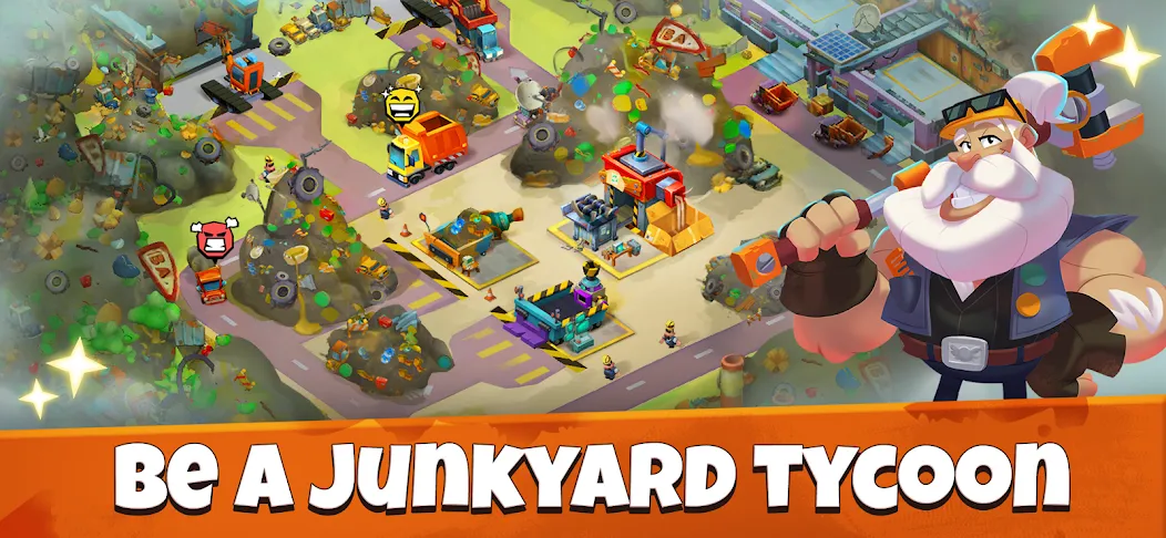 Idle Junkyard Tycoon: Dinheiro screenshot 1