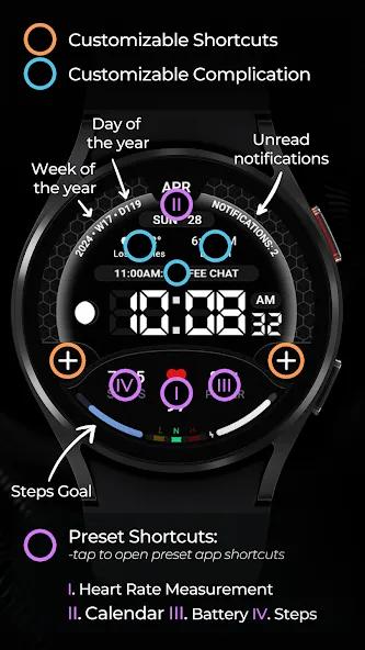 TVV Digital 3 Watch Face screenshot 5