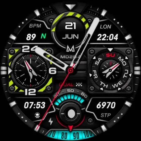 MD284 Analog watch face screenshot 11