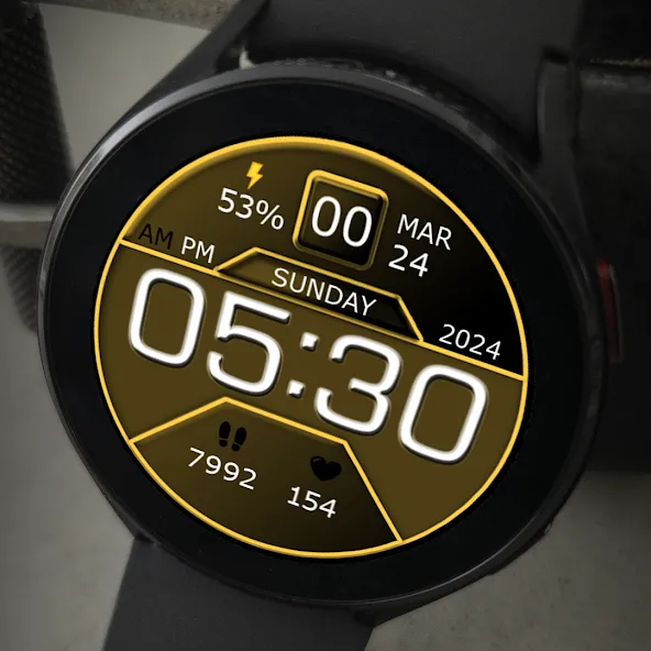 Key WF07 Digital Watch Face screenshot 8