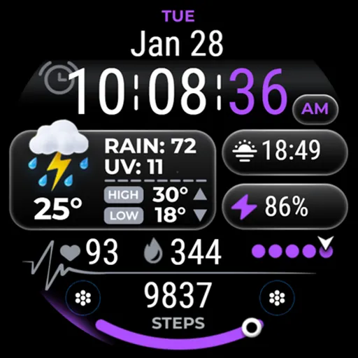 OMG 160 Weather Watch Face screenshot 26