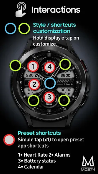 MD274 Analog watch face screenshot 7