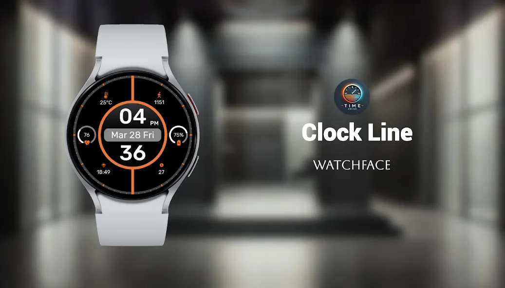 Clock Line Watch Face screenshot 1