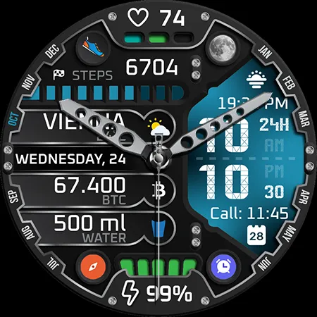 TimeCast Full Watch Face screenshot 12