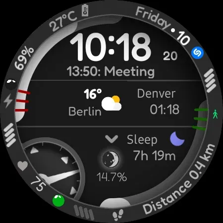 Digital Watch Face CUE115 screenshot 14