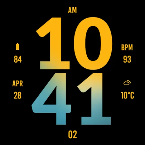 Splash Yellow Watch Face screenshot 5