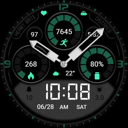 Elegant Green LCD DigitalWatch screenshot 8