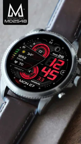 MD254B Digital watch face screenshot 5