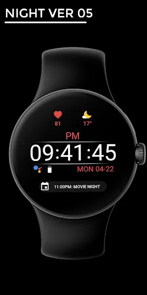 Night ver 05 - watch face screenshot 1