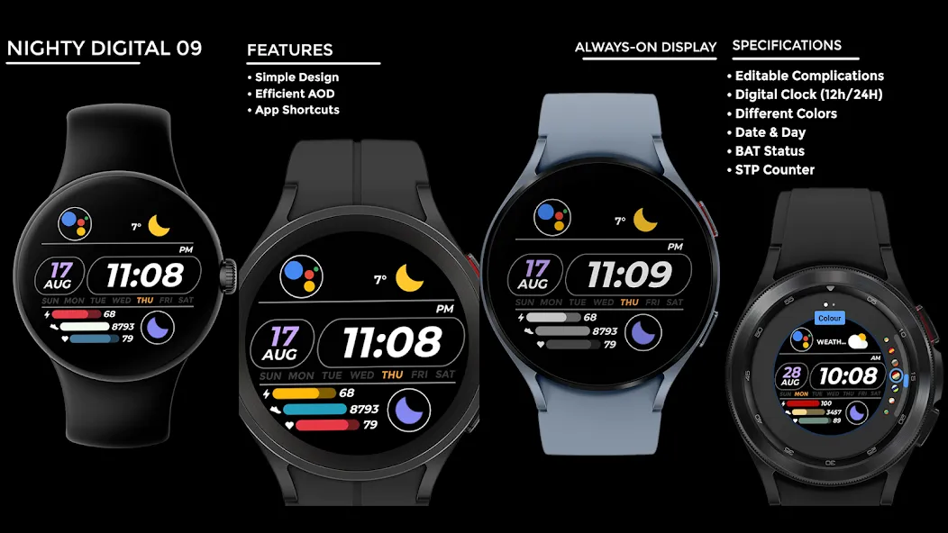Nighty Digital 09 - watch face screenshot 15