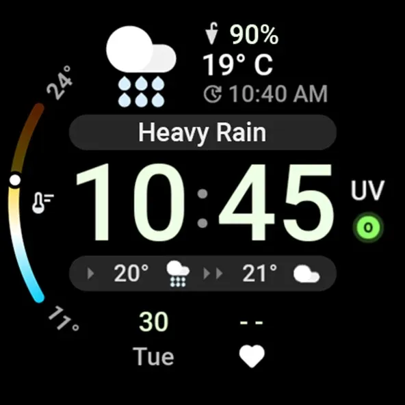 Just Weather: Watch Face screenshot 9