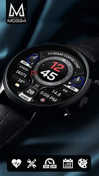 MD334 Digital watch face screenshot 5