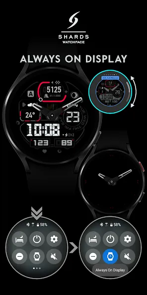 SH019 Watch Face, WearOS watch screenshot 7