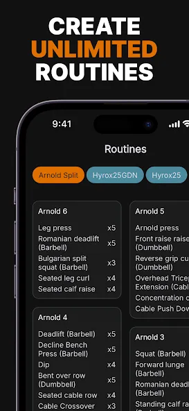 Gym log - Strive screenshot 1
