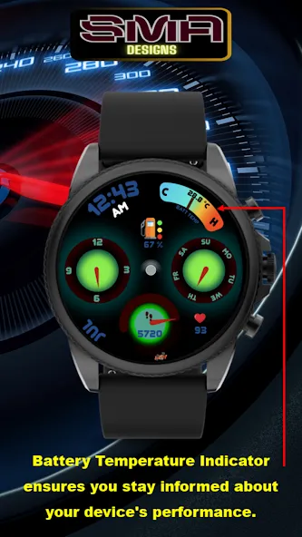 Speedometer WatchFace SMA 17 screenshot 17