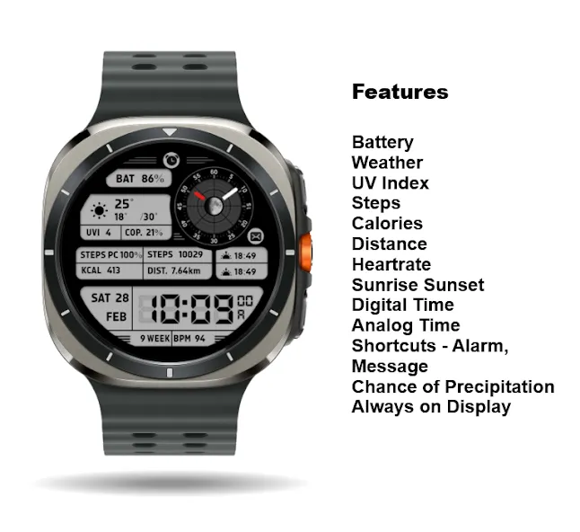Retro Digital Watch Face screenshot 3