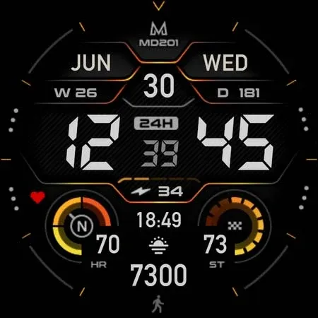 MD201 Digital watch face screenshot 15