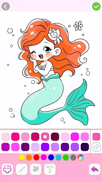 Mermaid Coloring:Mermaid games screenshot 2