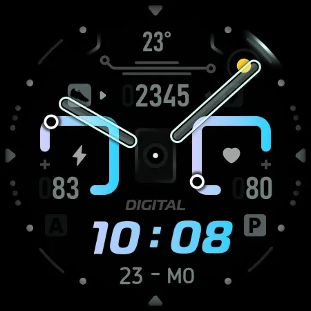 SH020 Watch Face, WearOS watch screenshot 13