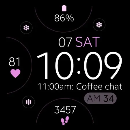 Simple Rose Gold watch face screenshot 10
