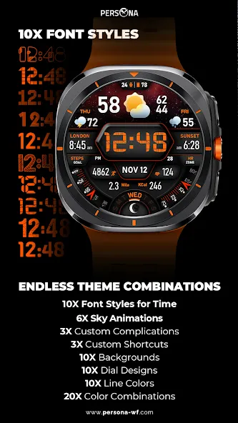 PER017 Digital Watch Face screenshot 2