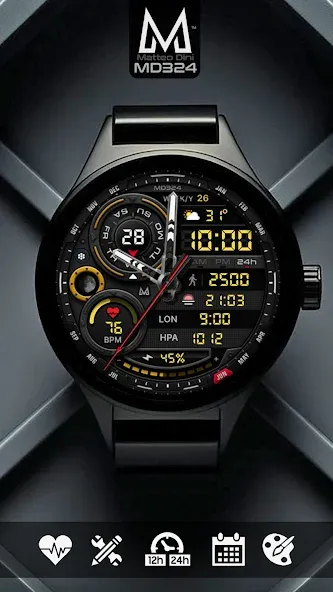 MD324 Hybrid watch face screenshot 6