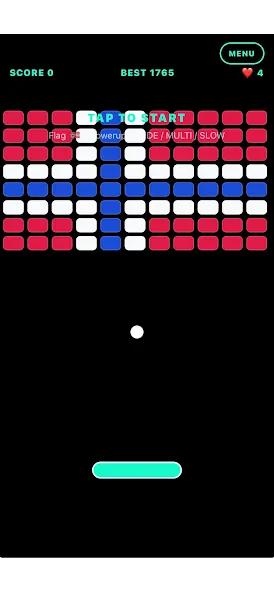Neon-Breakout : Flags screenshot 2
