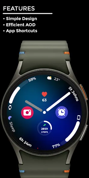 Night ver 76 - watch face screenshot 2