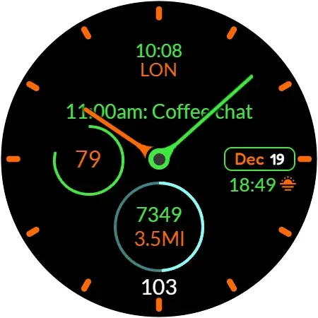 Clean Analog watch face screenshot 14