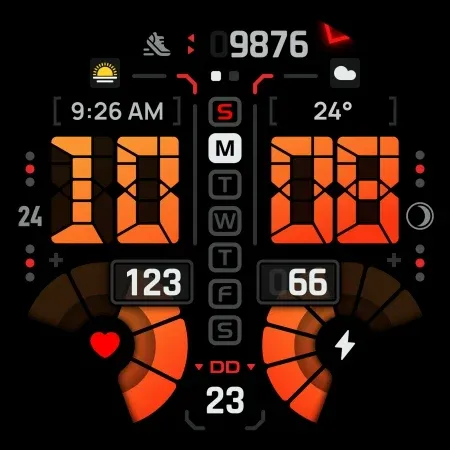 SH062 Watch Face, WearOS watch screenshot 14