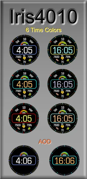 Iris4010 Digital Watch Face screenshot 3