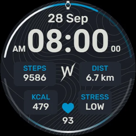 Topo Trail Watch Face screenshot 8