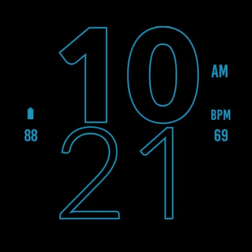 Blue Large Watch Face screenshot 6