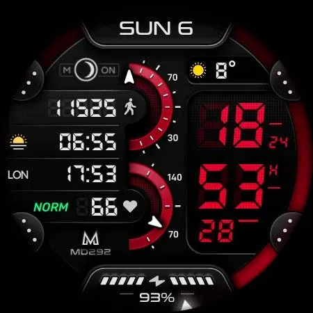MD292 Digital watch face screenshot 22
