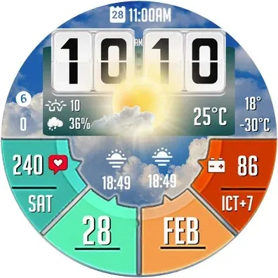 N-SPORT550 FlipDial Watch Face screenshot 11