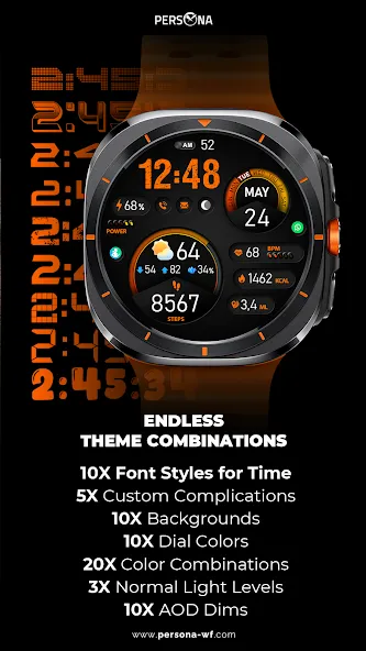 PER15 Sport Digital Watch Face screenshot 3