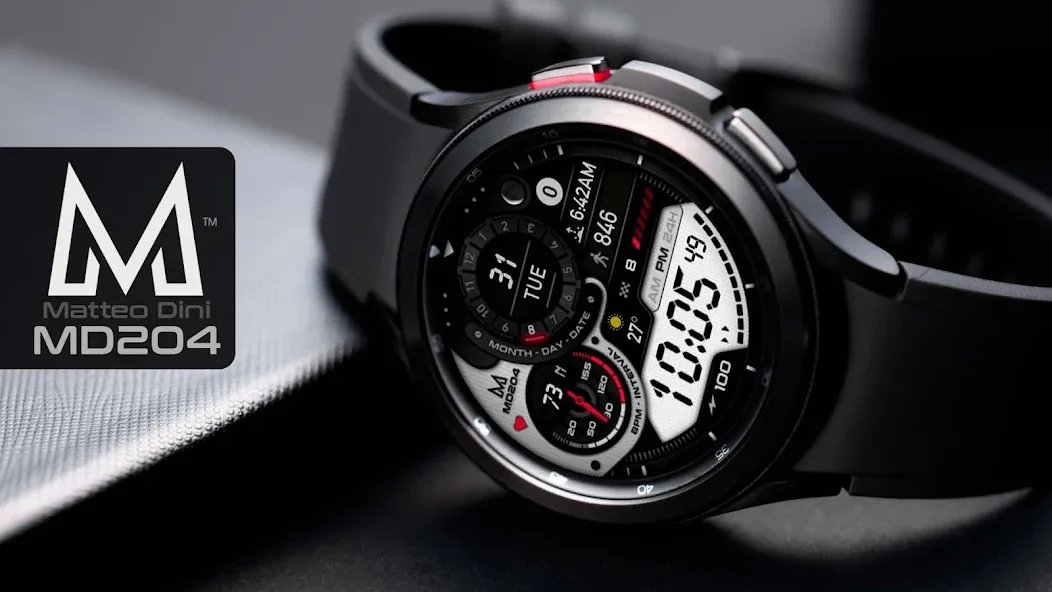 MD204 - Digital watch face screenshot 1