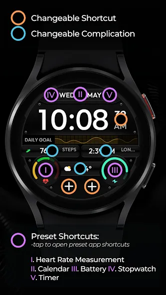TVV Sport 8 Digital Watch Face screenshot 4