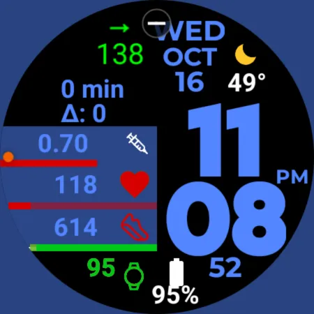 GDC-110 Diabetes Watch Face screenshot 7