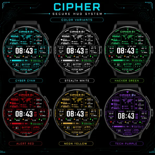 Cipher 0̸x Watch Face screenshot 4
